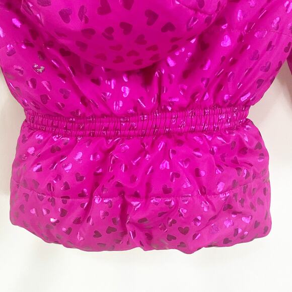 ROTHSCHILD Toddler Pink Heart Print Winter Jacket - Picture 3 of 8